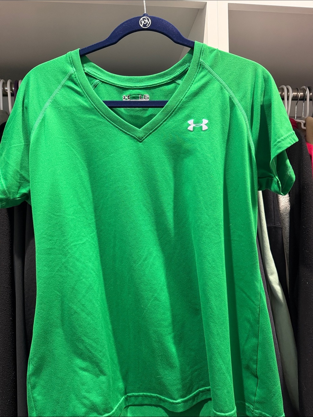 Under Armour Bright Green V-Neck Performance Shirt